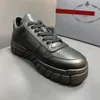 Men's brand-name casual shoes increase, leather fashion shoes increase in black and white Original box delivery.