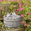 Décorations de jardin Pot durable Ornement en pot durable contenant robuste Statue Balcon Patio Fleur