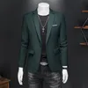 Ternos masculinos Blazers de alta qualidade Negócios Slim Fit Buttons Single Suits Jacket Men Slim Fit Casual Fashion Wedding Groom Tuxedo Blazer Caats 6XL-M 230822