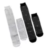 Chaussettes Bonneterie Designer Mode Lettres de luxe Rayures verticales Bas Noir et blanc Diamants clignotants Chaussettes mi-tube pour femmes MC6H