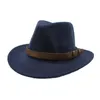 Weitkrempeln Hats Bucket Ozyc Womens Herren Wolle Hollow Western Cowboy Hut mit Modegürtel Größe Gentleman Lady Jazz Cowgirl Toca Sombrero Cap 230822