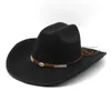 Wide Brim Hats Bucket Hats western Men's cowboy hat Cowboy woman jazz gentleman winter accessories Country elegant party panama 2023 230822