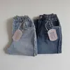 Trousers 2023 Autumn Korean Baby Boys Pants Casual Jeans Solid Elastic All mstch Denim Toddler Girls Cotton Loose 230823