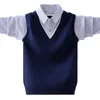 Pullover Fashion Boys School Armorm stiform anbled antumnwinter Korean Kids Clining Shirt Collar الأطفال 515 سنة الملابس 230823