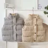 Manteau d'automne pour enfants, gilet épais chaud, gilet en coton pour bébé, manteau d'extérieur, veste matelassée courte, vêtements pour enfants, fille et garçon, vêtements d'extérieur J230823