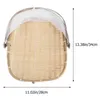 Servis uppsättningar bambu förvaringskorg torrt anti-flugor innehavare hem ware woven bricka kreativ rotting