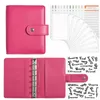 Notepads A7 PU Leather Budget Binder Notebook Cash Envelopes System Set Clip-On Binder Pockets For Money Budget Saving Bill Organizer 230823