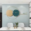 Wall Clocks Living Room Clock Decoration Elegant Gift Quartz Unique Home Gold Round Modern Number Needles Horloge Art Decor