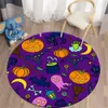 Carpet Cloocl Reound Bounds Bounds Happy Halloween Theme Graphic 3D One Oneside Printing Living Floor Rug Rugs Decoração da sala 230822