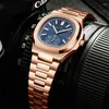 Нарученные часы Didun Men Top Luxury Steel Quartz Watch Male Business Digital Chronograph Sports Водонепроницаемые часы капля