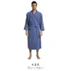 Men's Robes 100% coton peignoir pour hommes longue épaisse absorbant Terry peignoir de bain Kimono hommes serviette peignoir solide vêtements de nuit femmes robe de chambre 230822