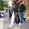 Женские траншеи Coats Kendall's Thy Cute Leather Mid Long Dlune Sutting Compled для ранней осенней меховой куртки