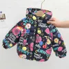 Down Coat letters print girls clothes new White duck down jacket winter boys cute cartoon down quilted boys and girls jacket child wearing J230823