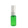 Botas de atomizador de perfume de plástico verde de Pet Green Garrafadores brancos Bomba de pulverização de spray tampa clara de garrafa reciclável Recipientes de embalagem cosmética 10ml ll