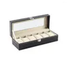 Jewelry Pouches Watch Case PU Leather Container Slots Organizer Storage Box Present Mechanical Display Store Packaging Exhibition