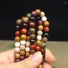 Strand 1pcs 6mm Sandalo naturale Buddha Buddha Meditazione di preghiera in legno perle Mala Braccialetti Braccialetti Donne uomini Gioielli Bijoux