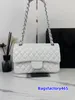 Women Classic Double Flap Shoulder Bags Colorful Silver Metal Hardware Chain Designer Bag Lambskin Diamond Quilting Luxury Quilted Patchwork Cross Body 25CM