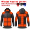 Outdoor-Jackets Hoodies Heated Jacket USB Intelligent Dual Control Switch 9-21 Zone Heizte Jacke Herren Frauen warme Baumwolljacke mit abnehmbarer Kapuze 230823