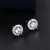 Stud Earrings Creative Meteor Student Trend Personality Charm Women Birthday Present Simplicity All-Match Inlaid Zircon Jewelry