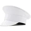 Berets Wmen PU Leather Military Hat Men Rainbow Laser Patent PVC Captain Cap Prom Performance Bar Cosplay Show Cool Beret 230822