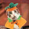 Kedi Kostümleri Cadılar Bayramı Dekorasyonları Pet Cosplay Hat Komik Cape Headdress Köpek Kostüm Dekorasyon Aksesuarları Peluş