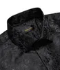 Erkekler Sıradan Gömlek Erkekler Uzun Kollu Siyah Paisley İpek Elbise Gömlek Günlük Smokin Sosyal Gömlek Lüks Tasarımcı Erkek Giyim 230822