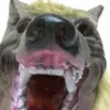 Party Masks Halloween Latex Rubber Wolf Head Hair Mask Werewolf Gloves Costume Party Scary Decor Masquerade Props 230822