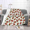 Blankets Roses Flower Tattoo Pattern Oldschool Design Printing High Qiality Warm Flannel Blanket Rose Flowers