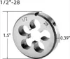 Acessórios roscados burkit 1/2x28 unef conjunto de torneira e matriz mão direita 1/2x28 conjunto de rosca de máquina hss