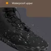 Säkerhetsskor Vinter varmt löpande barfota sko män gummi träning sneakers vattentätt nonslip andas för utomhus promenad 230822