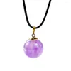 Naszyjniki wisianta połysk naturalny ametyst kryształ kwarc Naszyjnik Energia Kamień Reiki Charm Choker Woman Chakra Mascot Jewelry