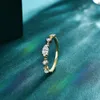 Bröllopsringar Mintybox D Color VVS1 18K Ring for Women 925 Sterling Silver Wtihe Gold Engegament Band Fine Jewelry Gift 230822