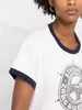 Zadig Voltaire 2SS3デザイナーTシャツ夏の新しいフレンチスタイルZVスリーブカラーコントラストプーリーレタープリントホットドリルコットンレディースショートTシャツ
