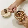 Butelki do przechowywania szklane garnek kuchnia pieczęć spożywane słoiki kawa proszek przyprawy acacia drewniane miód