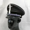 Berets Militaire Duitsland Elite Officer Black Wool Field Hat Visor Cap 230822