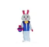 Remise Usine chaude adulte mignon marque dessin animé lapin de pâques mascotte Costume déguisement