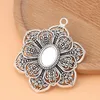 Pendant Necklaces 2pcs/Lot Tibetan Silver Hollow Open Large Filigree Flower Charms Pendants For DIY Necklace Jewelry Making Findings
