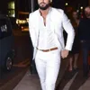 2020 mode blanc hommes costumes décontracté Terno coupe ajustée 2 pièces personnalisé Blazer smoking costume costumes de mariage pour hommes veste Pants217g