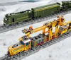 モデルトレイン電気レンガ造りの列車モデルビルドキットインターマイアミトレインビルドブロックおもちゃ機械鉄道鉄道鉄道のフィギュアキッドクリエイティブDIYおもちゃのクリスマスギフトのためのおもちゃ