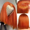 Other Fashion Accessories Ginger Orange Straight Bob Wig Lace Front Human Hair Wigs for Black Women Human Hair Brazilian Hair Bone Straight Lace Front Wig