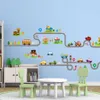 Adesivi a parete pista autostrada cartone animato per camere per bambini adesivi per bambini decorazioni per la camera da letto per bambini