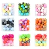 Zähler Spielzeug Silikon Runde Perlen 15mm 12 mm 9mm 14mm Sechskantbaby Baby Perle 20pcs Leopard Print Food Grade DIY Säugling Zahnen Teether Mini 230822