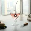 Bicchieri di vino in vetro acquatico della Corea del Sud in stile Ins-in stile tazza femminile Adorabile Creative Love Decorazione per la casa 180ml