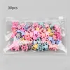 Hair Accessories 30Pcs Bag Mini Cute Claws Clips For Girls Baby Colorful Hairpin Cartoon Rabbit Flower Crown Star Children Clamp 230823