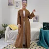 Ubranie etniczne Eid Mubarak Elegancki prosty Abaya Dubai muzułmanin dla kobiet Kaftan Kaftan Turcja Islamska kaftan arabski femme