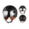 Casques de moto Beon Casque Vintage Scooter Open Face Retro E-Bike Moto Casco B110B