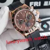 Watch luxury watches men automatic gold watch size 40MM Ceramic ring Stainless steel case rubber strap Sapphire glass waterproof Luminous Watches