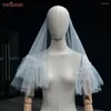 Bridal Veils Topqueen Short 2 Tier Wedding Veil Accessories Sweet for Bachelorette Party Complementos de Boda V205