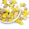 Zähler Spielzeug Cuteidea 10pcs Silikonperlen Mini Herz DIY Baby Zahnen Spielzeug Schnullerkette Anhänger Zubehör BPA freie Waren 230822