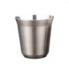 Mugs 160ml/80ml Mug Double Wall Anti-scald Easy Cleaning Stainless Steel Smooth Surface Coffee Cup For Cafe Leak Proof